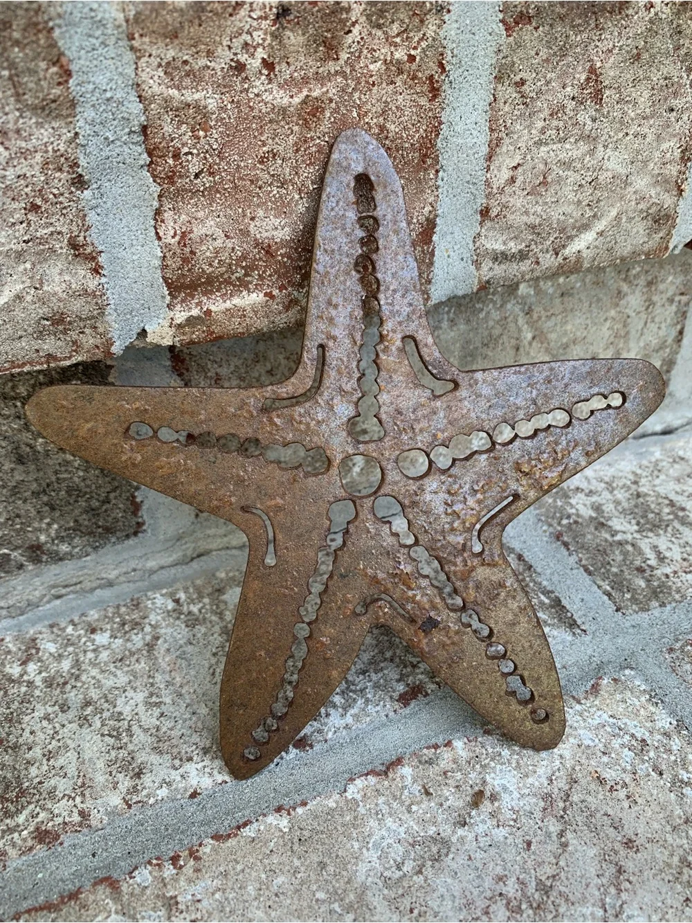 Rustic Coastal Metal Wall Art Set Crab Seahorse Starfish Beach Nautical Decor